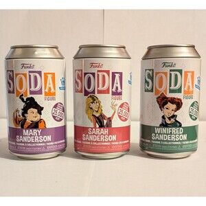 FUNKO SODA "HOCUS POCUS" COMPLETE SET!! CANS+FIGURES+POGS!! SANDERSON SISTERS!!